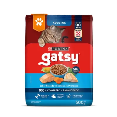 Gatsy Adulto Pescado y Salmón 17Kg | Nutrición completa y sabor irresistible