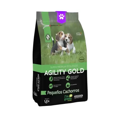 Agility Gold Cachorros Razas Pequeñas 1.5K | Nutrición completa y desarrollo óptimo