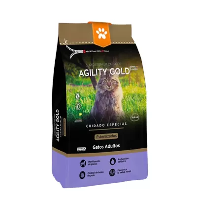 Agility Gold Gatos Esterilizados 1.5K | Control de peso y salud urinaria